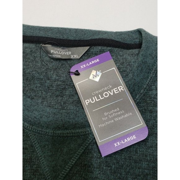 Members Mark Men's Crewneck Pullover Shirt Emerald Coast Green Size XXL NWT - Picture 5 of 10